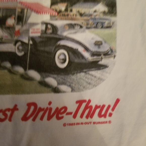 Vintage in and out burger shirt 1985 - Picture 5 of 8